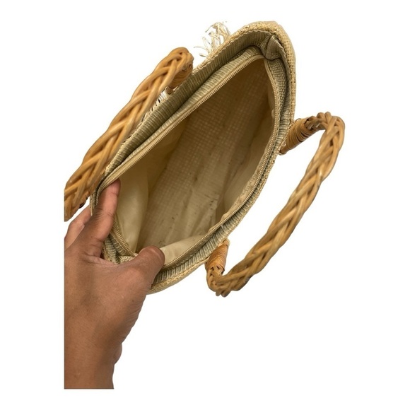 Vintage Jute Small Tote Bag 100% Jute Purse from India Pocketbook. - Picture 6 of 10